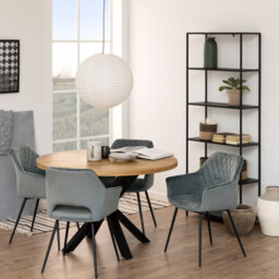 Furniture To Go Newcastle Tall Bookcase With 5 Shelves In Matt Black - thumbnail 4