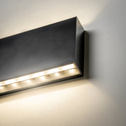 CGC Lighting Cgc Donna Black Slim Led Outdoor Wall Light Up And Down 4000K Natural White Ip65 - thumbnail 2