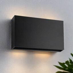CGC Lighting Cgc Donna Black Slim Led Outdoor Wall Light Up And Down 4000K Natural White Ip65