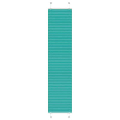 Berkfield Pleated Blind Petrol Green 45X200 Cm Fabric Width 44.4 Cm Polyester - image 1