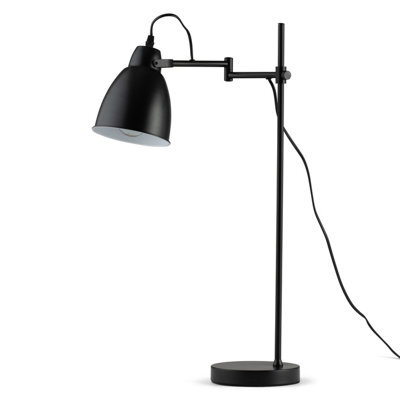 Lighting Supermarket Noir Industrial Adjustable Swing Arm Black Table Desk Lamp - image 1