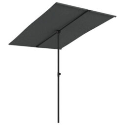 Walplus Garden Parasol With Aluminium Pole 2X1.5 M Anthracite - thumbnail 2