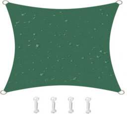 Green 2X2M Shade Sail Waterproof Uv Resistant - thumbnail 1