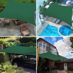 Green 2X2M Shade Sail Waterproof Uv Resistant - thumbnail 6