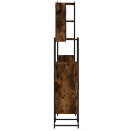Berkfield 4 Piece Bathroom Cabinet Set Smoked Oak Engineered Wood - thumbnail 7