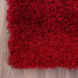 Red Plain Shaggy Handmade Plain Sparkle Rug For Bedroom & Living Room-80Cm X 150Cm - thumbnail 5