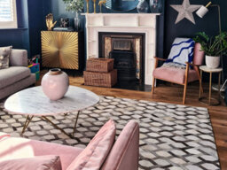 Beliani Rug Aydin Grey 140 X 200 Cm Leather - thumbnail 2