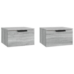 Vidaxl Wall-Mounted Bedside Cabinets 2 Pcs Grey Sonoma 34X30X20 Cm - thumbnail 2