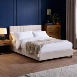 Oakham Hazel Oatmeal Linen Upholstered Bed Frame -  Small Double (120Cm) - thumbnail 2