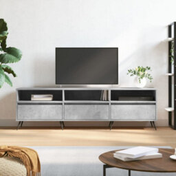 Berkfield Sturdy Tv Cabinet Concrete Grey 150X30X44.5 Cm Engineered Wood - thumbnail 2