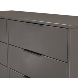 Fuji 6 Drawer Midi Chest Of Drawers In Graphite (Ready Assembled) - thumbnail 5