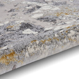Grey Gold Abstract Modern Easy To Clean Rug For Dining Room-160Cm X 220Cm - thumbnail 6