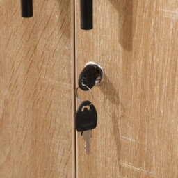 MMT Funiture Designs mmt Office Storage Cabinet 2 Door Locking Wooden Cupboard - Sonoma Oak - thumbnail 8