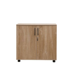 MMT Funiture Designs mmt Office Storage Cabinet 2 Door Locking Wooden Cupboard - Sonoma Oak