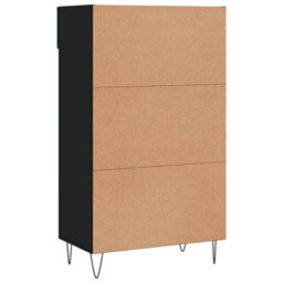 Vidaxl Shoe Cabinet Black 60X35X105 Cm Engineered Wood - thumbnail 8