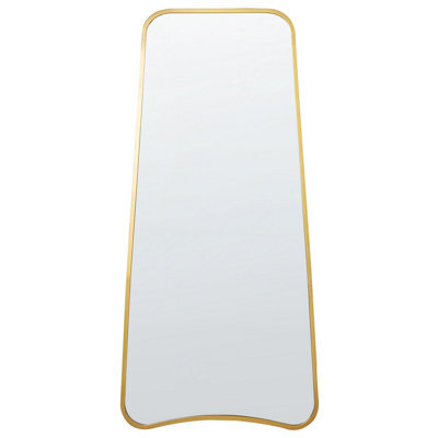 Beliani Wall Mirror Levet 58 Cm 122 Cm Metal Gold - image 1