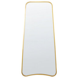 Beliani Wall Mirror Levet 58 Cm 122 Cm Metal Gold - thumbnail 1