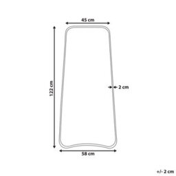 Beliani Wall Mirror Levet 58 Cm 122 Cm Metal Gold - thumbnail 3