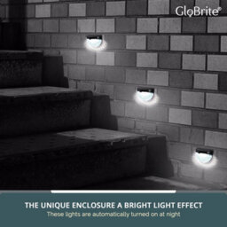 Globrite Solar Lights Outdoor Garden - Pack Of 4 Waterproof Pathway, Patio & Deck Lights With Dusk-To-Dawn Sensor - thumbnail 7