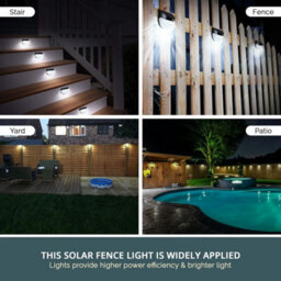Globrite Solar Lights Outdoor Garden - Pack Of 4 Waterproof Pathway, Patio & Deck Lights With Dusk-To-Dawn Sensor - thumbnail 4