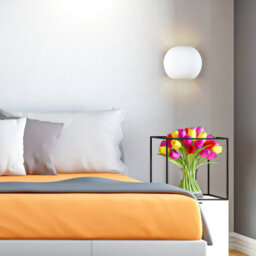Harper Living Ceramic Spherical Wall Light, Up And Down White Paintable G9 Socket (No Bulb) - thumbnail 6