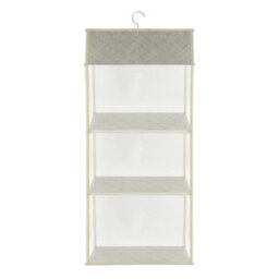 Living And Home 3 Tiers Beige Hanging Handbag Purse Storage Closet Organizer 95Cm (H) - thumbnail 3