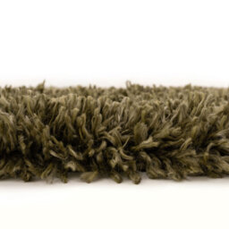 Loomed Olive Green Thick Soft Shaggy Area Rug 60X110Cm - thumbnail 3
