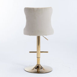 HomeTouch Set Of 4 Velvet Upholstered Bar Stools With Adjustable Height - thumbnail 7