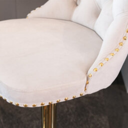 HomeTouch Set Of 4 Velvet Upholstered Bar Stools With Adjustable Height - thumbnail 4