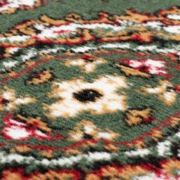 Bravich Hard Wearing Hessian Backed Stair Runner Kitchen Mat - Texas Green Traditional Medallion - 60X720Cm (2'x24') - thumbnail 9