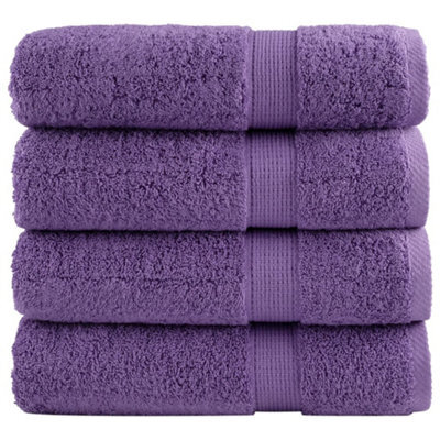 Berkfield Premium Shower Towels Solund 4 Pcs Purple 70X140 Cm 600 Gsm - image 1