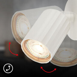 Briloner Off White Metal Wall Lamp Gu10 Single Spot Light Adjustable Reading Spotlight - thumbnail 5