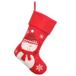 Dibor Red Snowman Children's Xmas Christmas Gift Bag Christmas Stocking For Kids - thumbnail 2