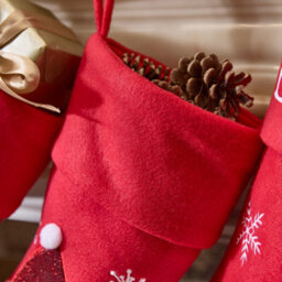 Dibor Red Snowman Children's Xmas Christmas Gift Bag Christmas Stocking For Kids - thumbnail 4