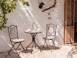 Beliani Bistro Table Settala 60 Cm 60 Cm Metal Multicolour - thumbnail 2