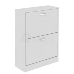 2 Drawer Shoe Cabinet Storage Cupboard Footwear Stand Rack Wooden Unit - thumbnail 6