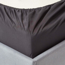 Homescapes Dark Charcoal Grey Egyptian Cotton Fitted Sheet 1000 Tc, Single - thumbnail 2
