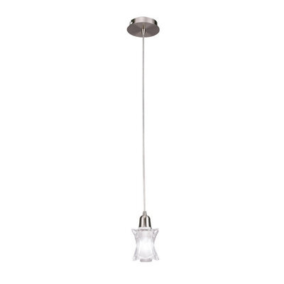 Luminosa Lighting Luminosa Alaska Square Pendant 1 Light L1/sgu10, Satin Nickel - image 1