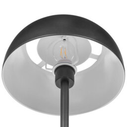 Beliani Matte Black Steel Floor Lamp With Dome Shade, Round Base 148Cm - Ambient Lighting For Living Room - thumbnail 5