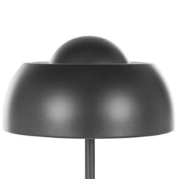 Beliani Matte Black Steel Floor Lamp With Dome Shade, Round Base 148Cm - Ambient Lighting For Living Room - thumbnail 4
