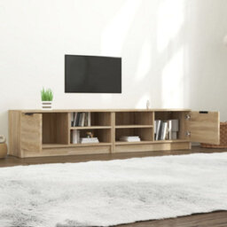 Berkfield Tv Cabinets 2 Pcs Sonoma Oak 80X35X36.5 Cm Engineered Wood - thumbnail 3