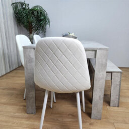 Kosy Koala Wooden Rectangle Dining Table Set With 4 White Chairs And Bench Stylish Dining Room Set - thumbnail 9