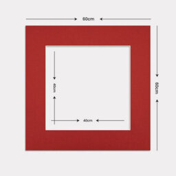 Ak Frames 60X60Cm Crimson Picture Mounts To Fit 40X40Cm Aperture Size - Mount Board Only (No Frame Included) - thumbnail 3