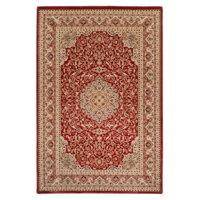 Loomed Gold Red Classical Oriental Medallion Runner Rug 60Cm X 240Cm - image 1