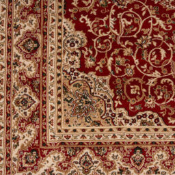 Loomed Gold Red Classical Oriental Medallion Runner Rug 60Cm X 240Cm - thumbnail 6