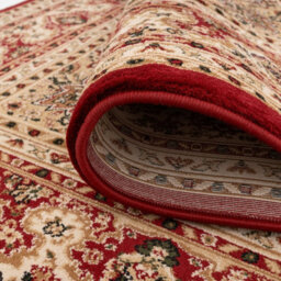 Loomed Gold Red Classical Oriental Medallion Runner Rug 60Cm X 240Cm - thumbnail 8