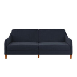 Dorel Jasper Coil 3-Seater Sofa Bed In Navy Fabric - thumbnail 7