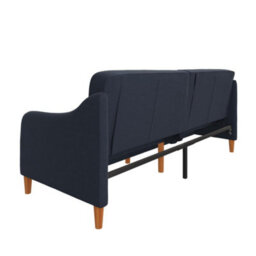 Dorel Jasper Coil 3-Seater Sofa Bed In Navy Fabric - thumbnail 6