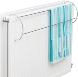 Pack Of 2 Chrome Twin Radiator Clothes Airers Durable 2-Bar Indoor Towel Drying Rails - thumbnail 4