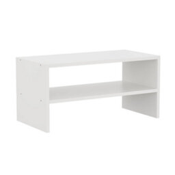 Thehotsale 2 Tier White Load-Bearing Wooden Corner Shoe Rack - thumbnail 4
